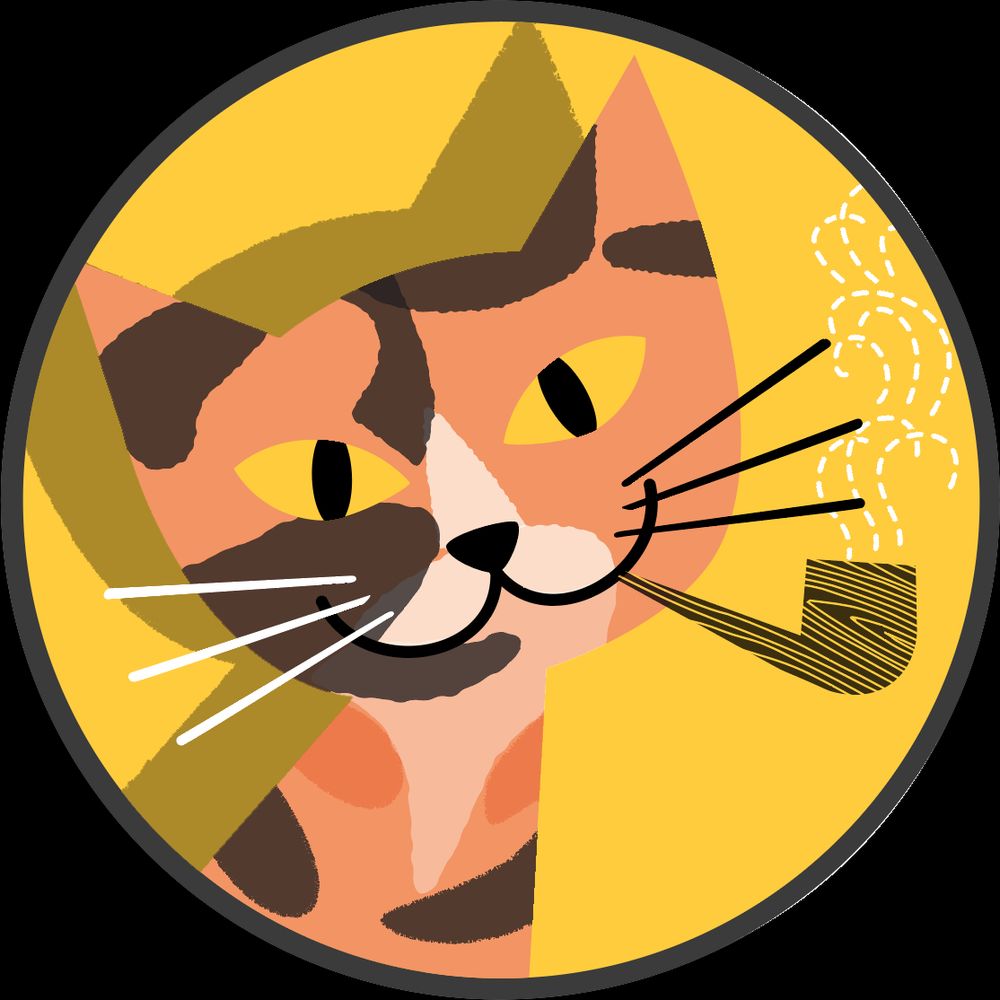 Calico/Tortie Cat Smoking A Pipe
