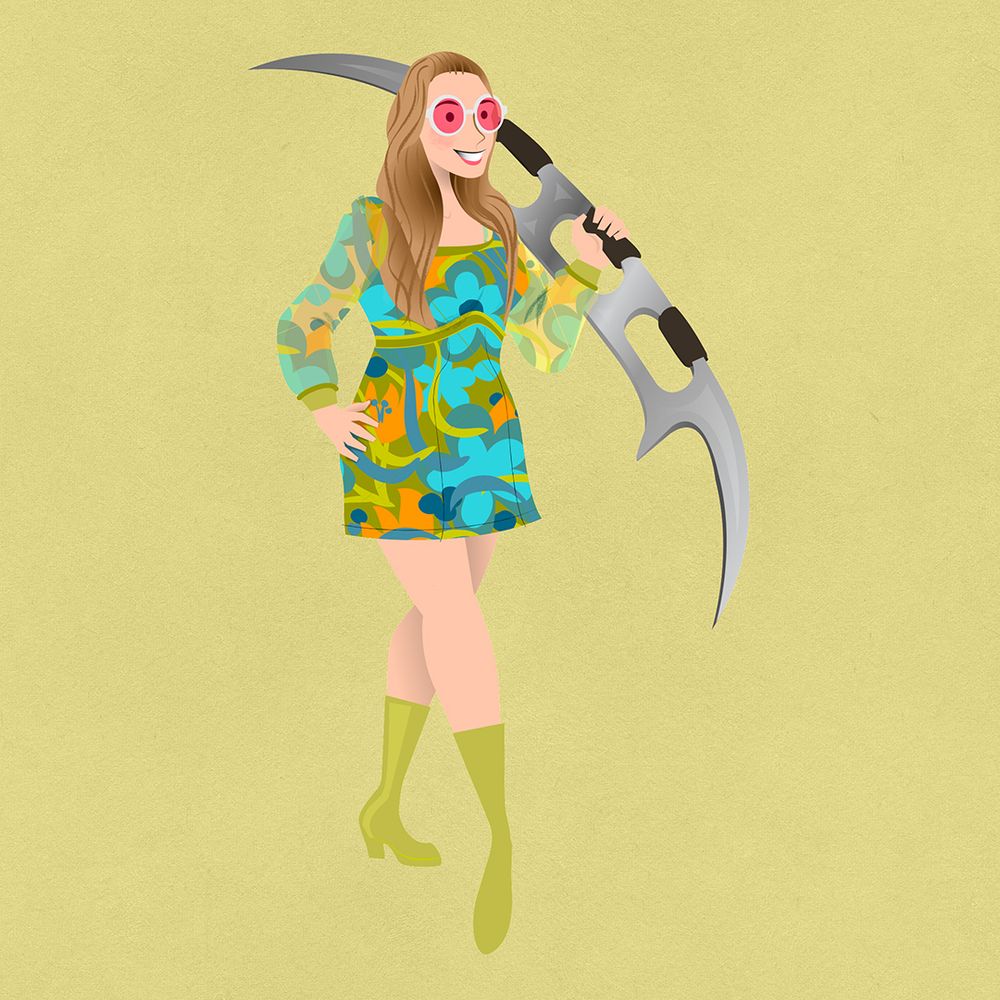Mad Men Yourself avatar— a Manson Chick with a Klingon Batl'eth