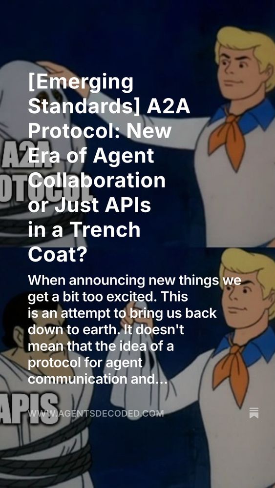 scooby doo meme revealing APIs hidden under the agent 2 agent protocol