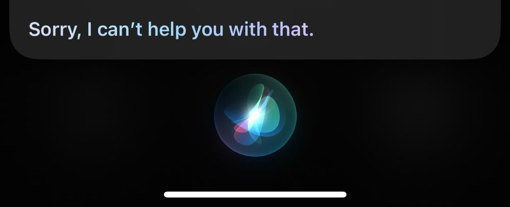 Siri: sorry, I can’t help you with that