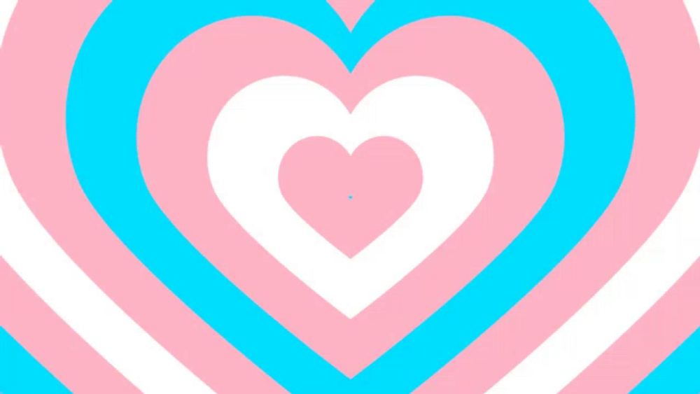 pink and blue hearts on a white background with a white heart in the middle