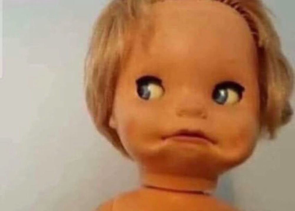 Vintage doll rolling eyes with attitude 