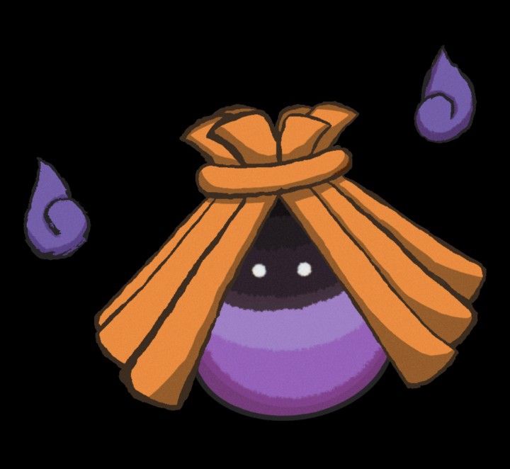 Klinko with two spirits floating near it.
