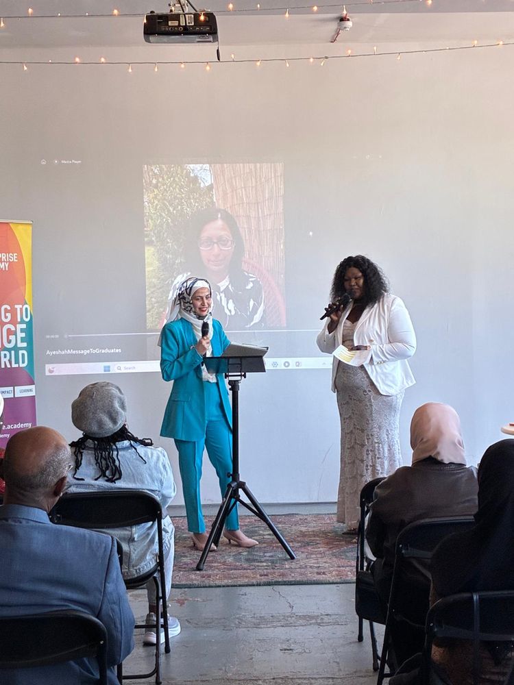 Hosts Sadia and Catherine did a fantastic job at the New Scots Leadership Programme graduation 