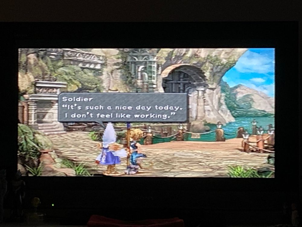 The guard working here is as relaxo as the locale that he's posted in.