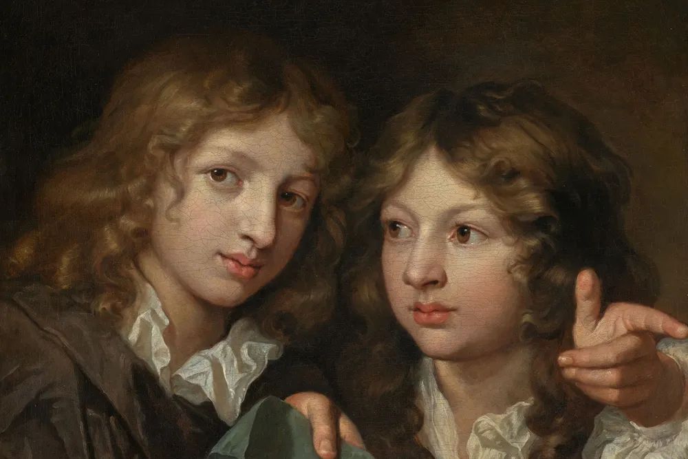Caspar Netscher, "Ein Portrait von zwei Jungen", circa 1680 – 1683 © Caspar Netscher/​Sammlung Bob Haboldt, Amsterdam