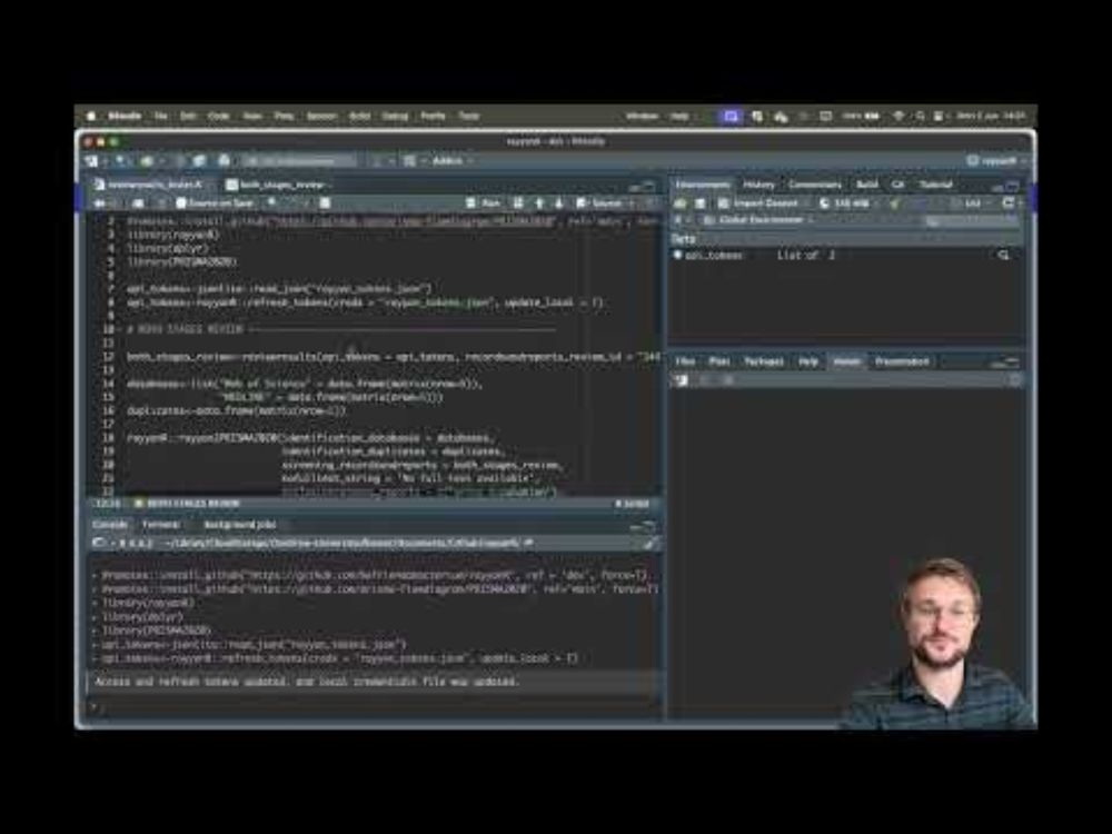 ESMARConf2025: Presentation - {rayyanR}: an R package to interface with Rayyan - Matt Lloyd Jones