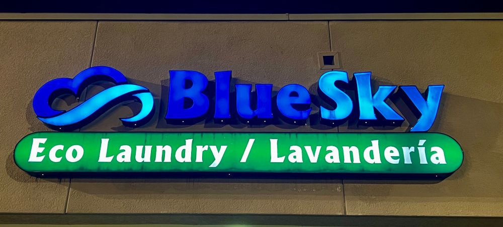 Blue Sky : Eco Laundry Sign