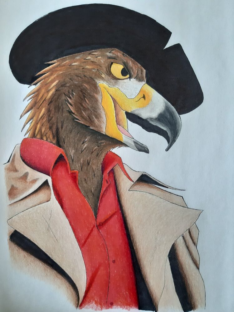 Tiene alas pero en su momento me costaba demasiado colorearlo.