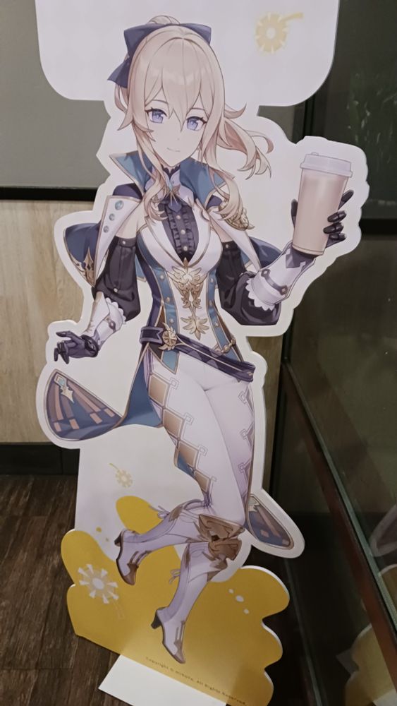 Jean cardboard cutout!