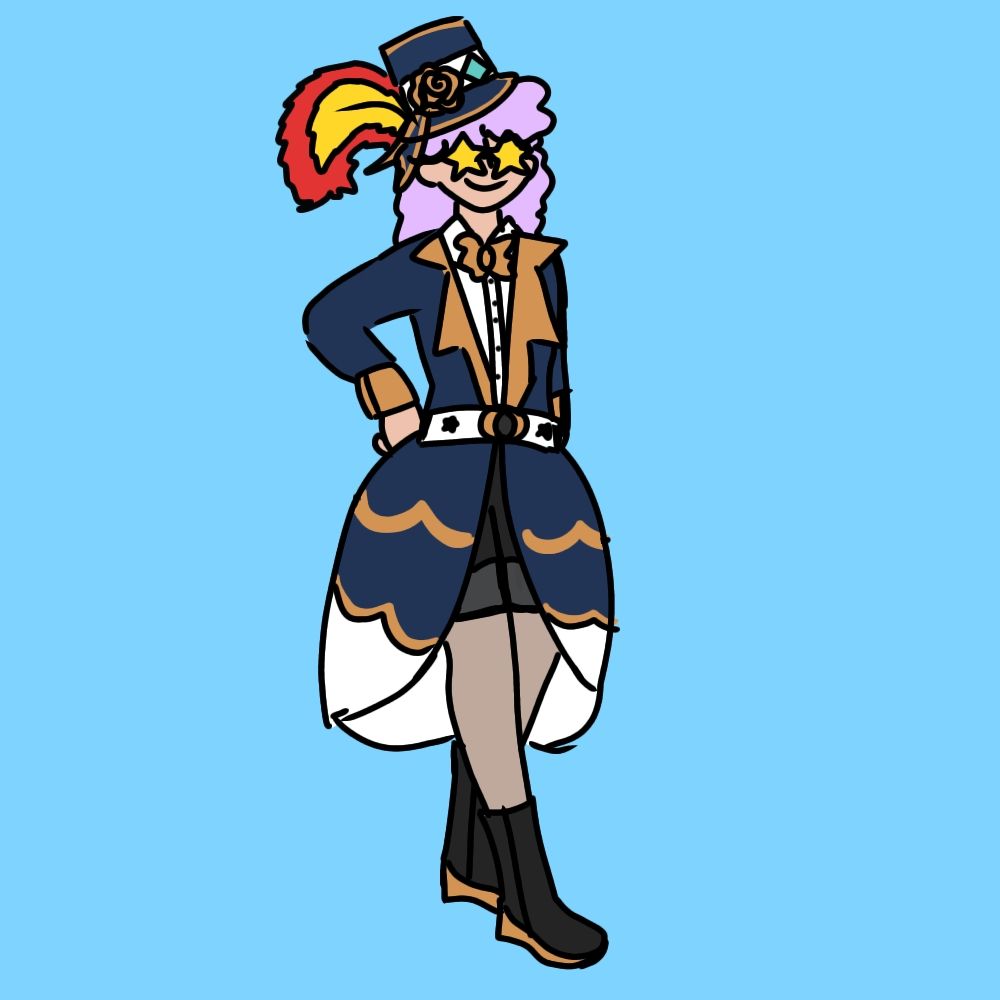 Full finished design of Katherine :3
(Aka, what my friends see after the brainstorming layers get hidden)