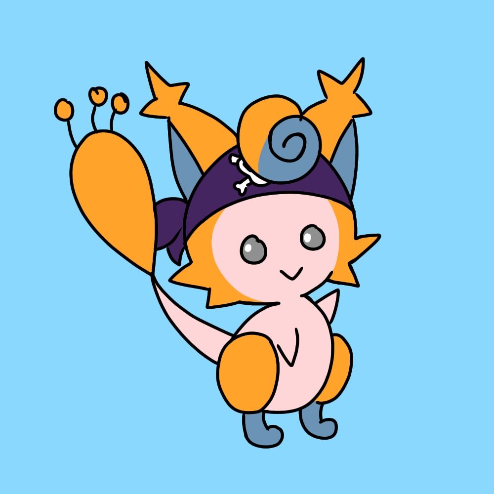 Tweaked the original design a bit to look sillier since the campaign is quite silly. Also gave him a pirate bandana, face fluff, and made the colors less muted to stand out more. 
