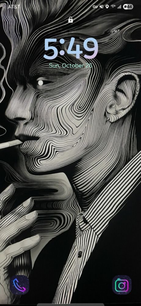 Digital art of a man smoking a cigarette. 