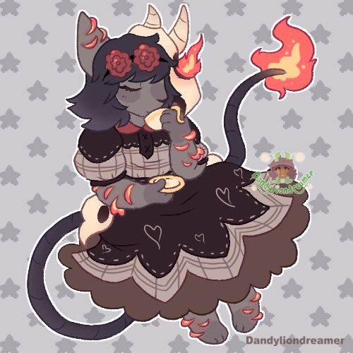my oc auburn, a mouse girl having some tea