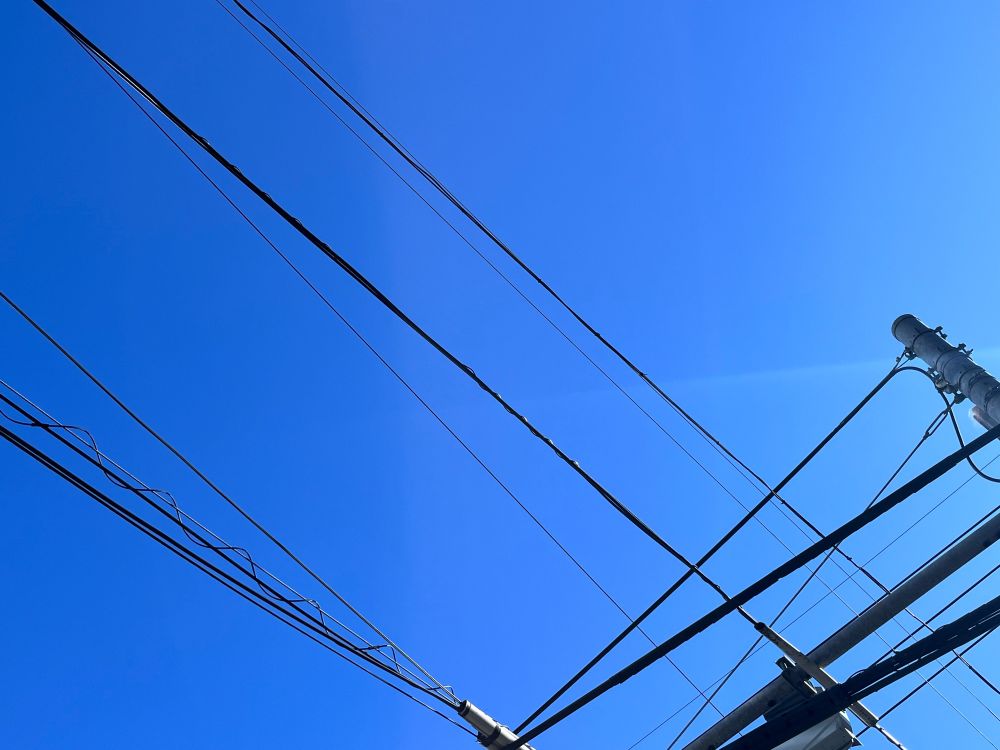 よく晴れた青空