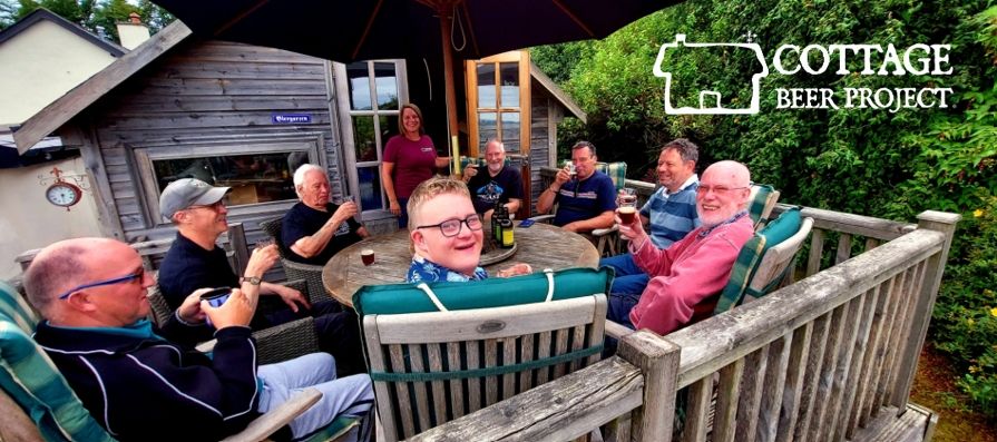 Beer tastings during visit to Cottage Beer Project brewery in Devon.