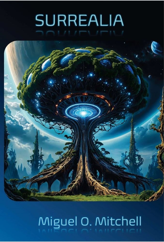 cover of book titled Surrealia with interdimensional tree