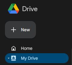screenshot of google drive showing "My Drive" on the left side of the screen