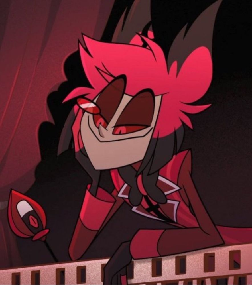 Alastor in S1E7 watching the hotel crew the night before they battle the Exorcist army