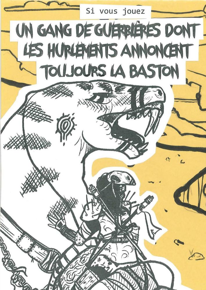 Un des cadres du jeu : « un gang de guerrières dont les hurlements annoncent toujours la baston »