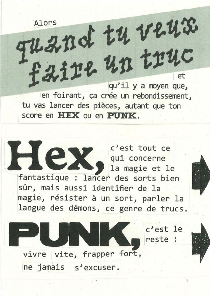 Une page de règles du jeu, qui montre que ça va pas être bien compliqué