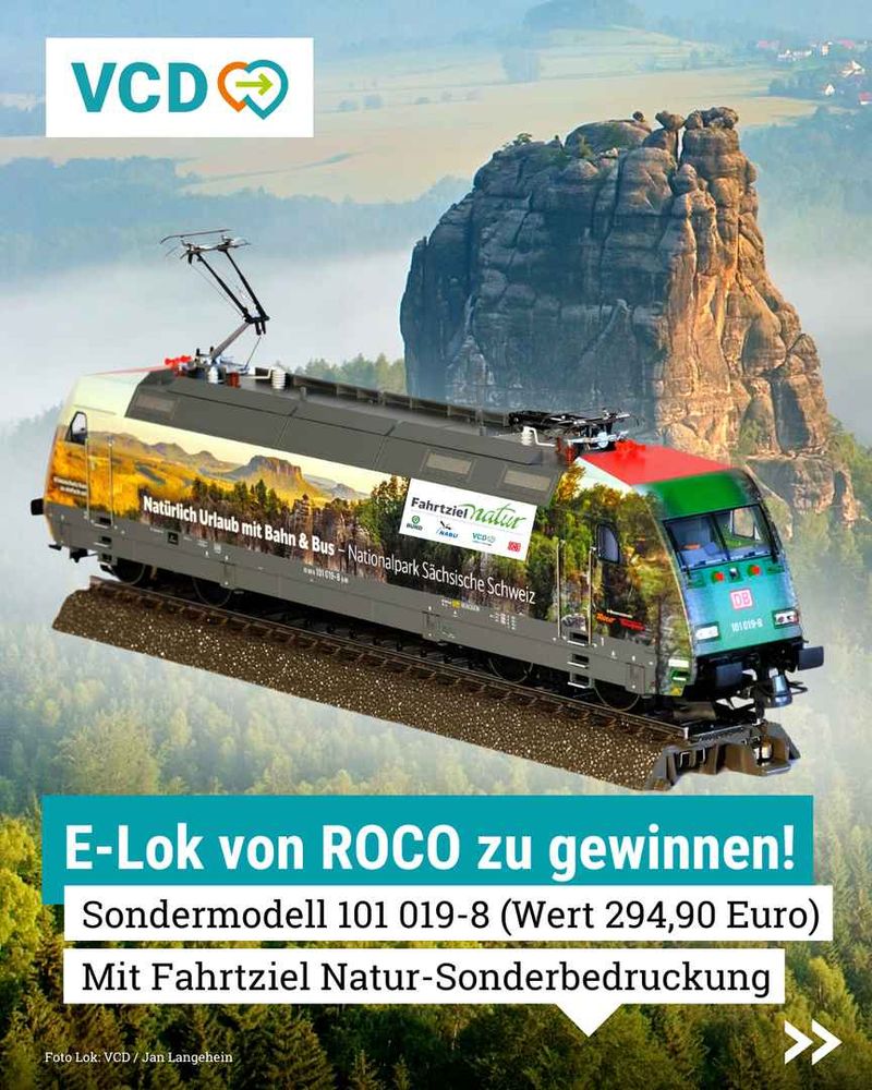 E-Lok von ROCO zu gewinnen! Sondermodell 101 019-8 (Wert 294,90 EUro) Mit Fahrtziel-Natur Sonderbedruckung