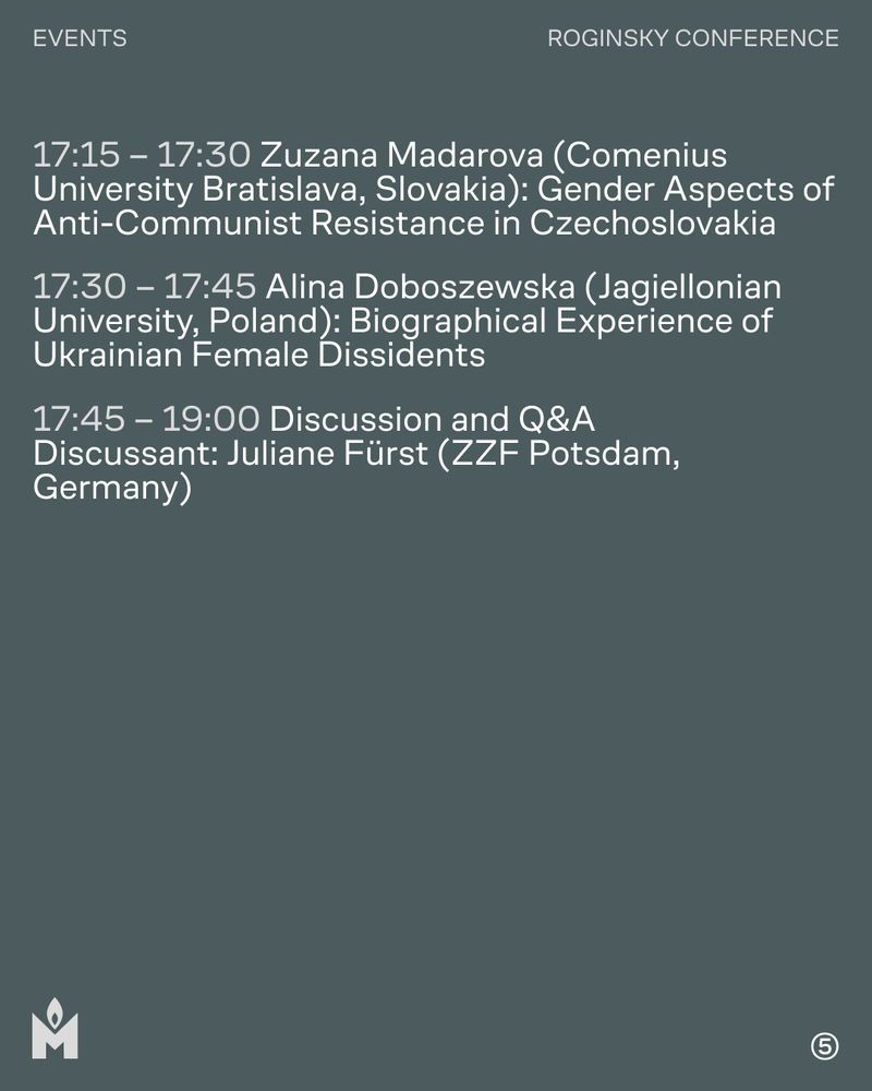 17:15 – 17:30

Zuzana Madarova (Comenius University Bratislava, Slovakia): Gender Aspects of Anti-Communist Resistance in Czechoslovakia

17:30 – 17:45

Alina Doboszewska (Jagiellonian University, Poland): Biographical Experience of Ukrainian Female Dissidents

17:45 – 19:00

Discussion and Q&A
Discussant: Juliane Fürst (ZZF Potsdam, Germany)