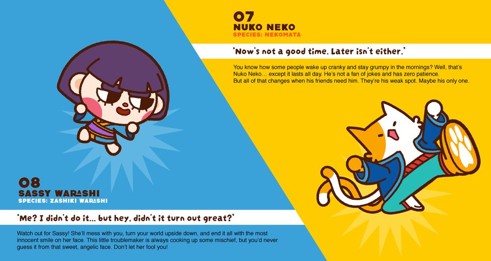 Myths&Folks™'s Yokai Gumi® © Squid&Pig
CHARACTERS