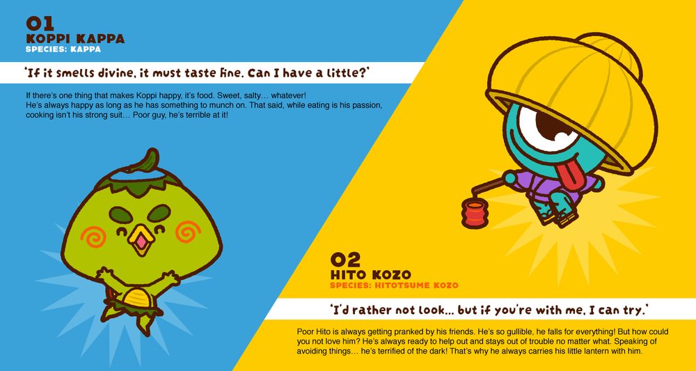 Myths&Folks™'s Yokai Gumi® © Squid&Pig
CHARACTERS