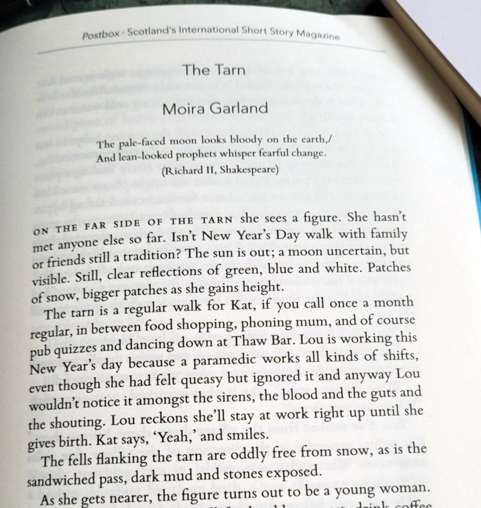 Text showing the beginning of 'The Tarn' short story.
