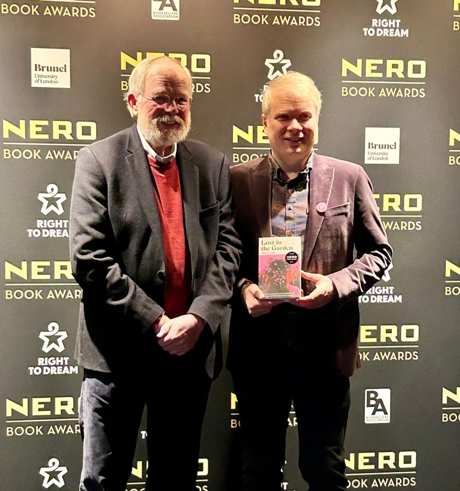 Adam Leslie and Bill Bryson at the Nero Book Awards
