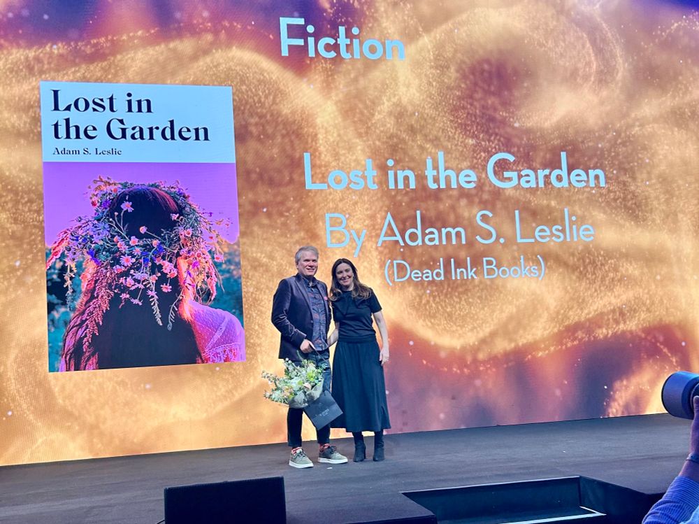 Adam S Leslie receiving the fiction prize at the Nero Awards