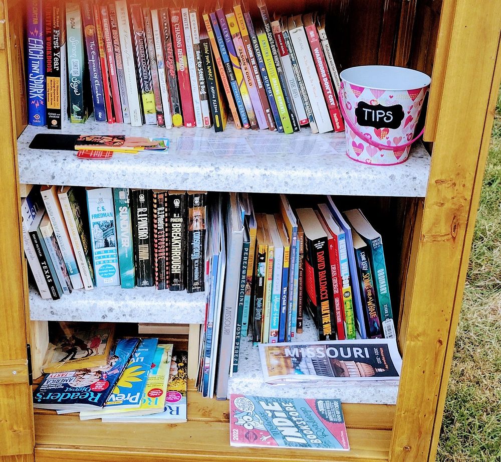 Some quick pics of our new Little Free Library, in the northeast corner of Springfield, Missouri.