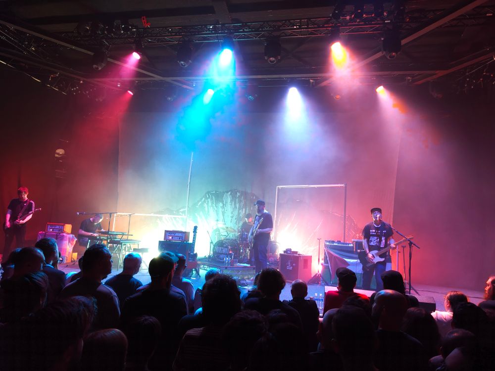 Mogwai on stage in Vicar St, Dublin, this evening 