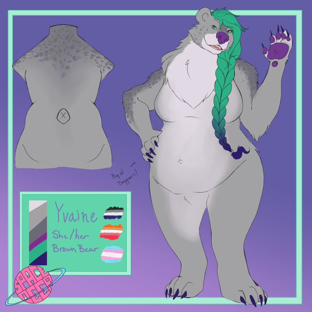 Reference of my fursona, Yvaine.