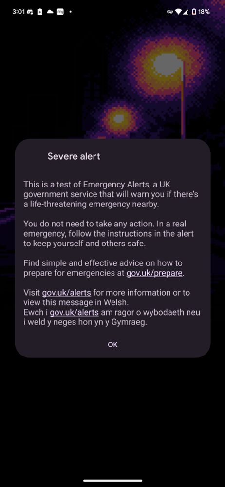 To summarise,

It's a popup saying that "this is a test of a severe alert"