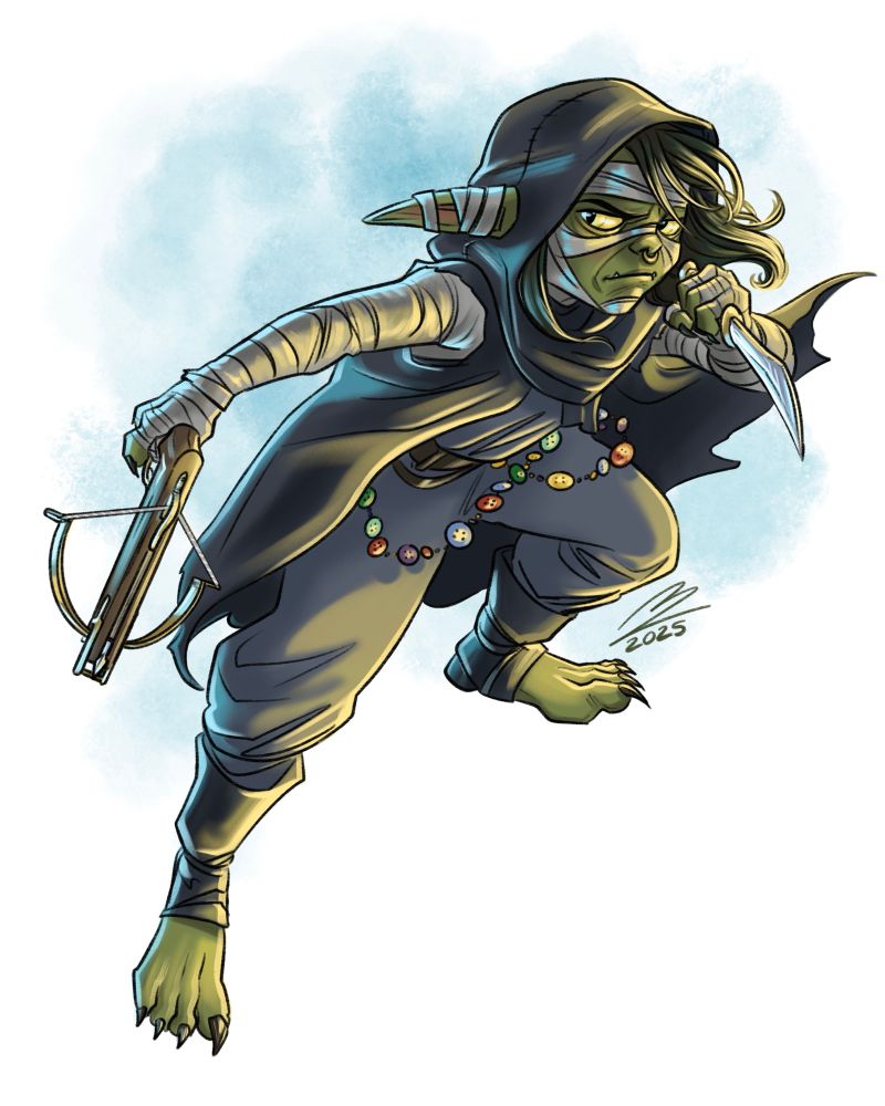 A drawing of Nott the Brave from the Mighty Nein 