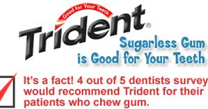 Old ad from Trident gum. 