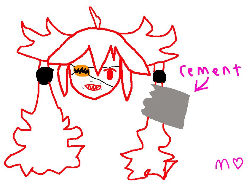 koleda belobog from zzz eating cement for some reason