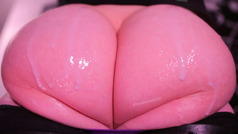 a picture of my butt with cum-like lube lathered all over it in a orange hue :)