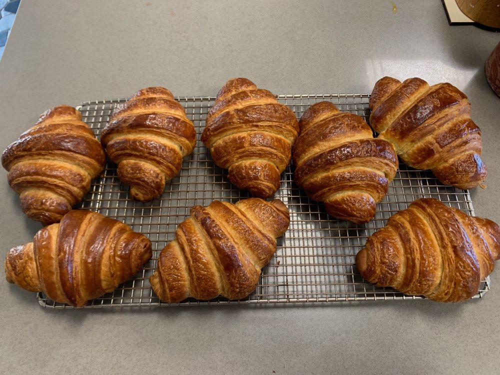 My first, and so far only, try at making croissants. It was a huge success and I can't wait to make them again!