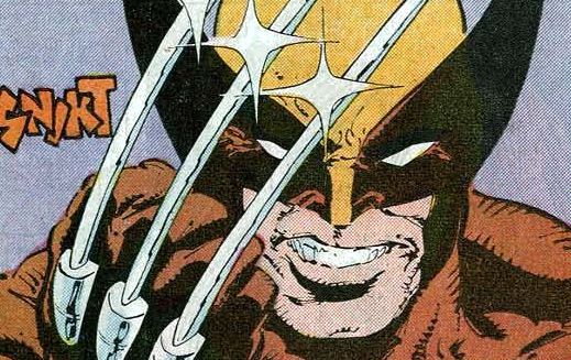 Wolverine from the X-Men extending his claws with the SNIKT sound effect