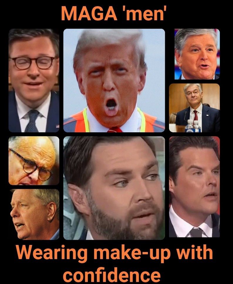 Maga men wearing makeup 