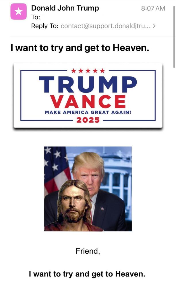 Trump email begging for money 