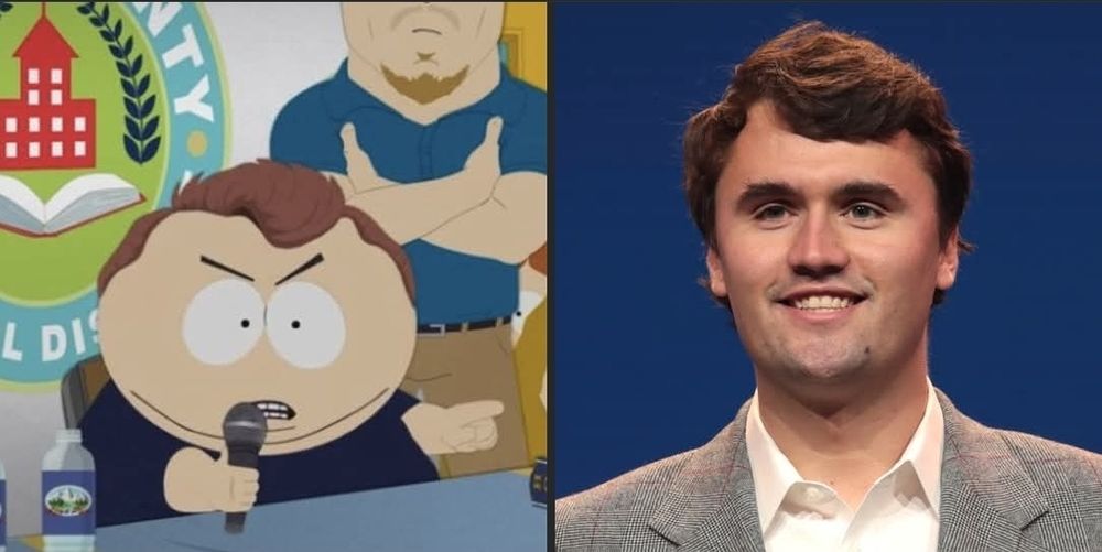 Cartman as Charlie Kirk in the next episode of South Park