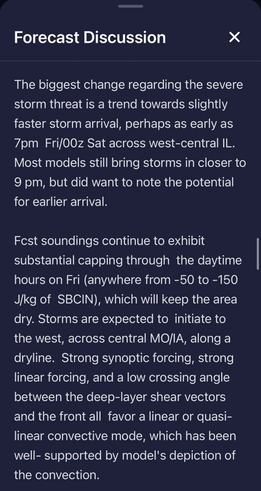A screenshot of text from a meteorological forecast discussion (1/4)