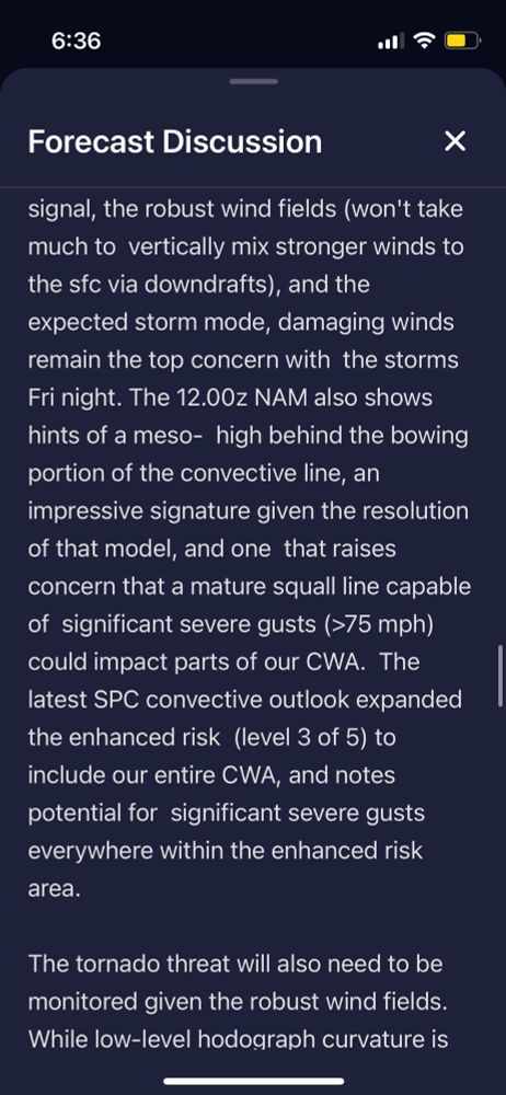 A screenshot of text from a meteorological forecast discussion (3/4)