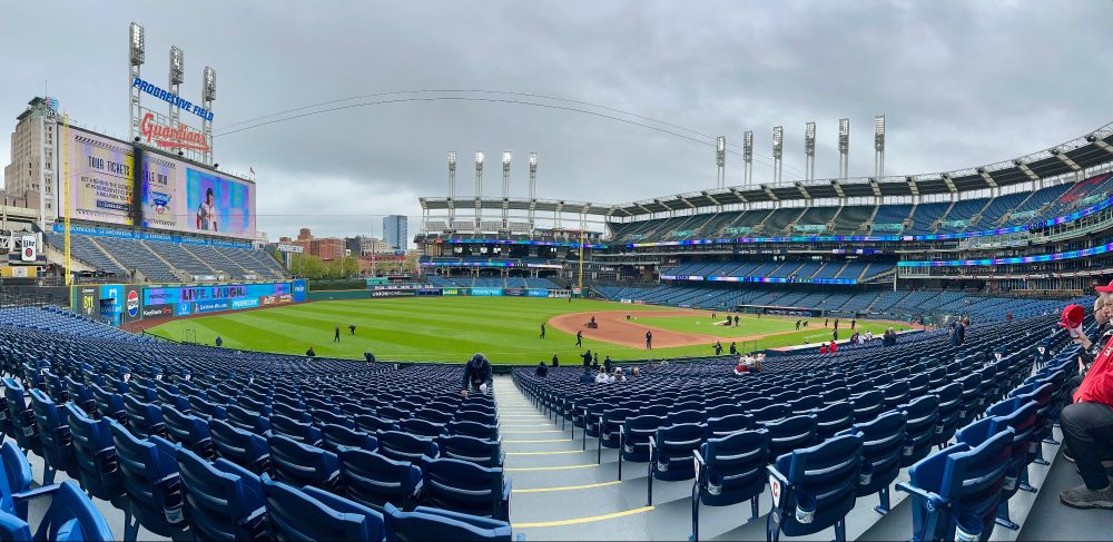 Panorama of Progressive Field, home of the Cleveland Guardians.