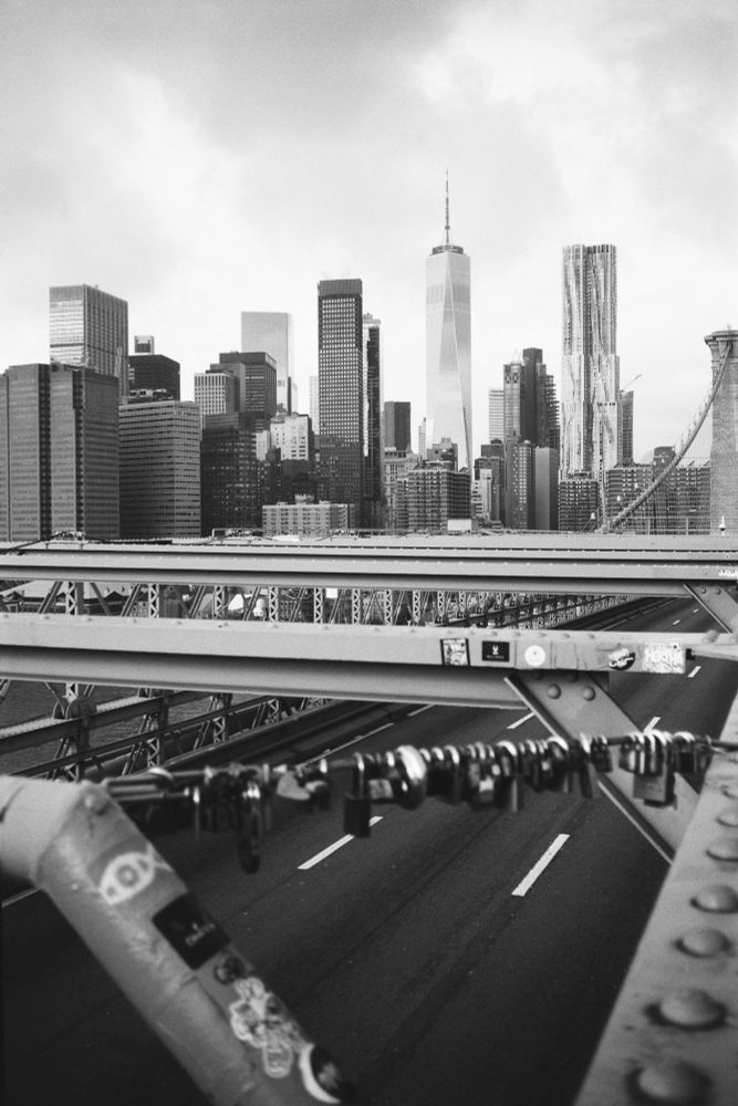 Vue sur New York depuis le pont de Brooklyn