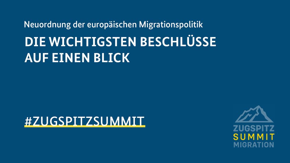 Das sind die wichtigsten Beschlüsses des Zugspitz-Summit auf einen Blick.